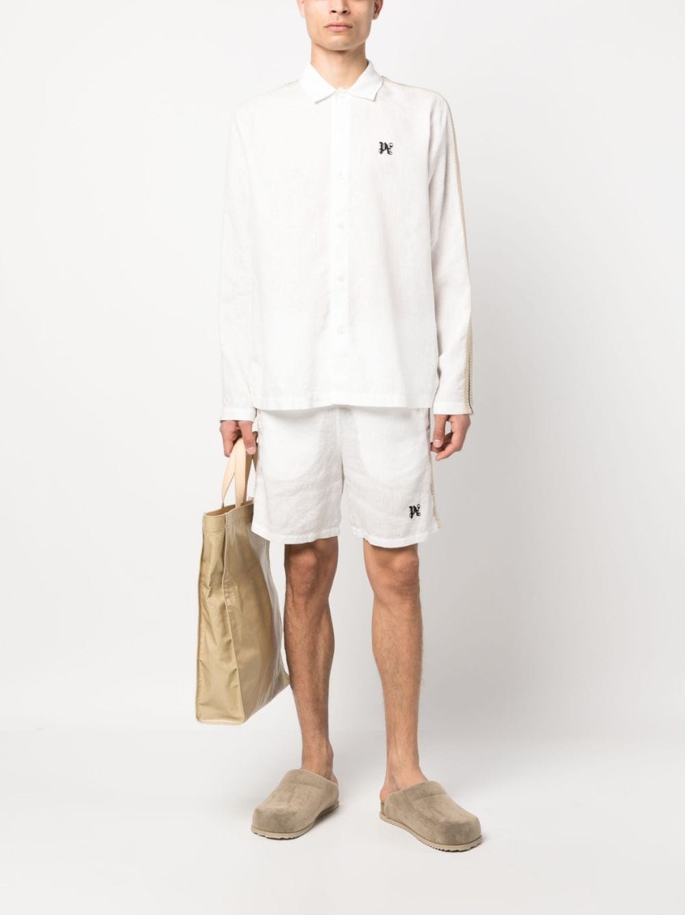 PA Monogram-print linen shirt - 2