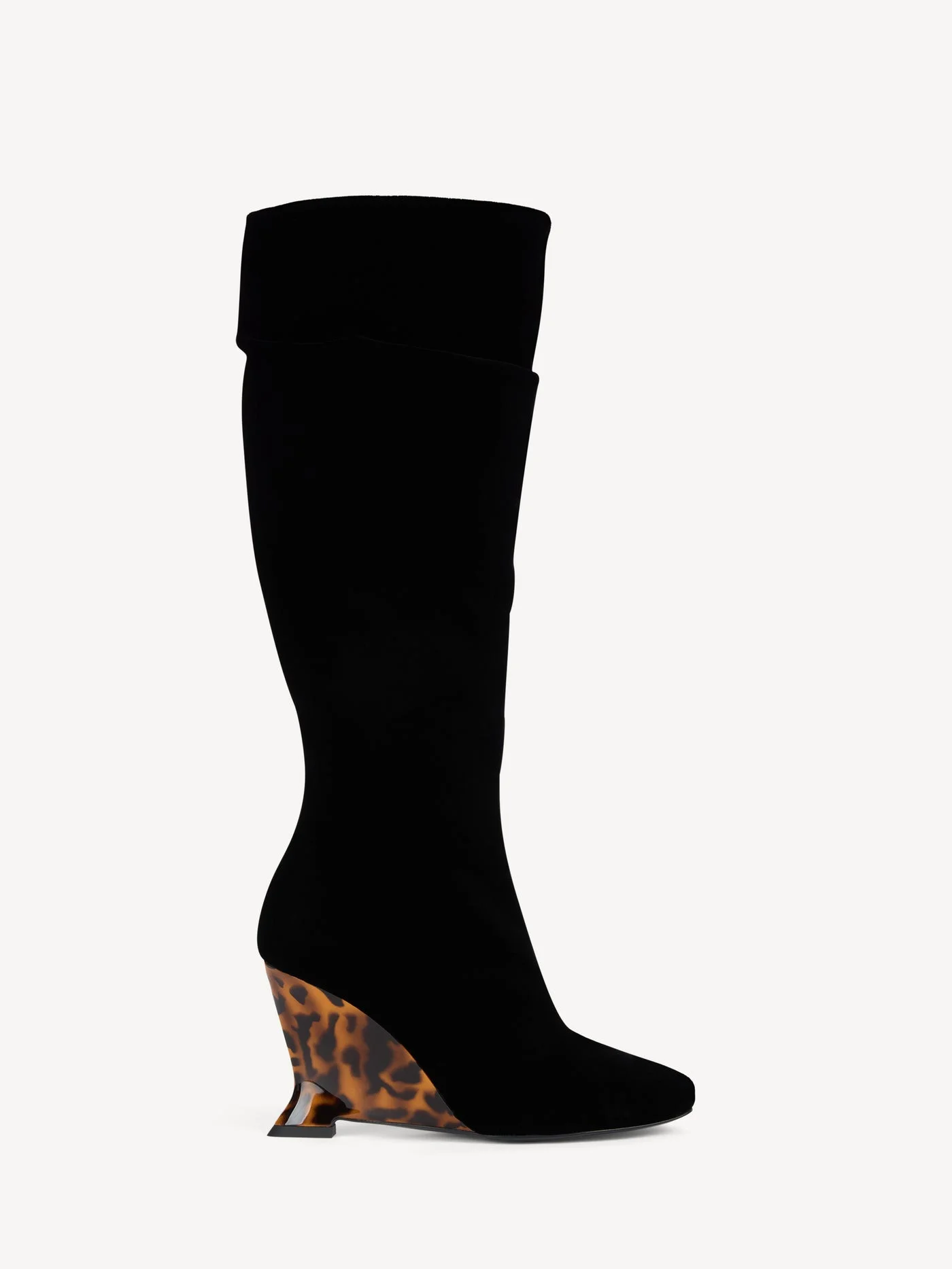 Wedge boots in velvet - 1