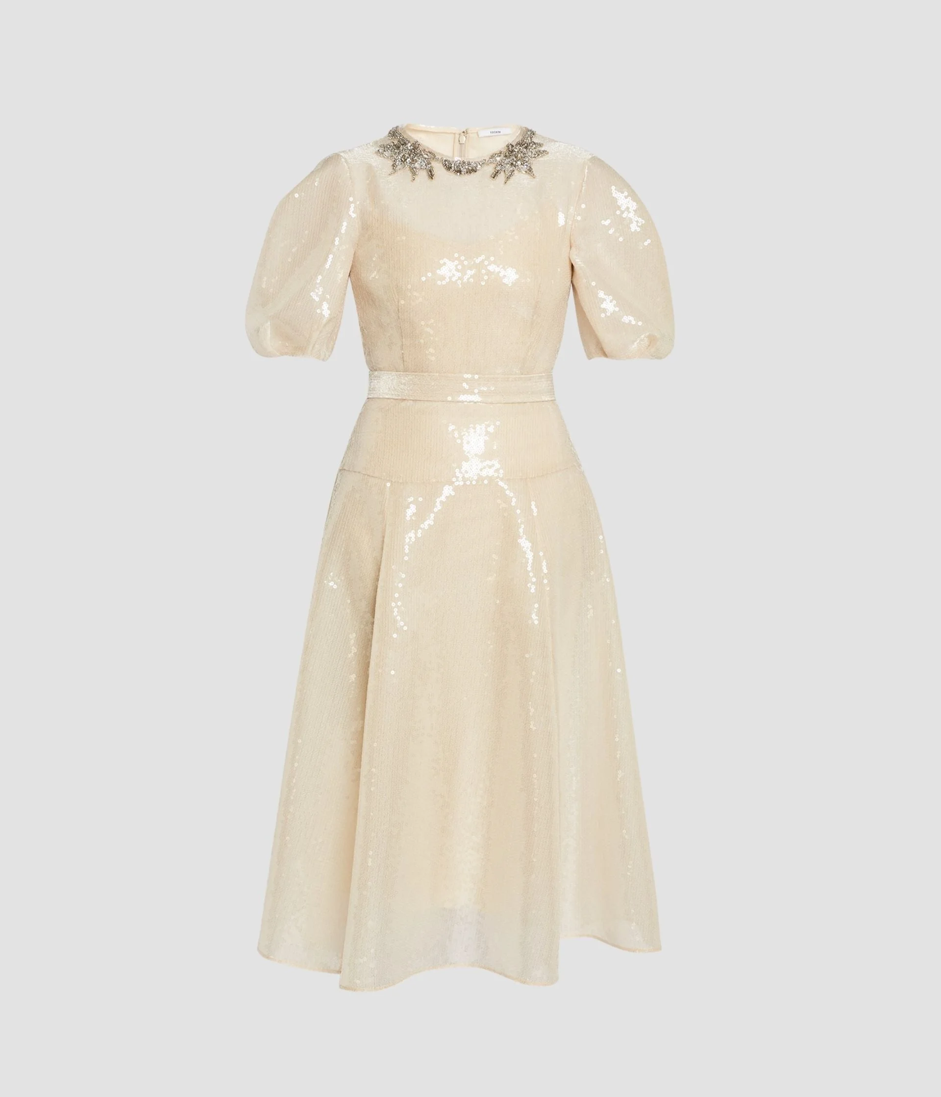 EMBELLISHED ORGANZA SEQUIN MIDI DRESS - 1