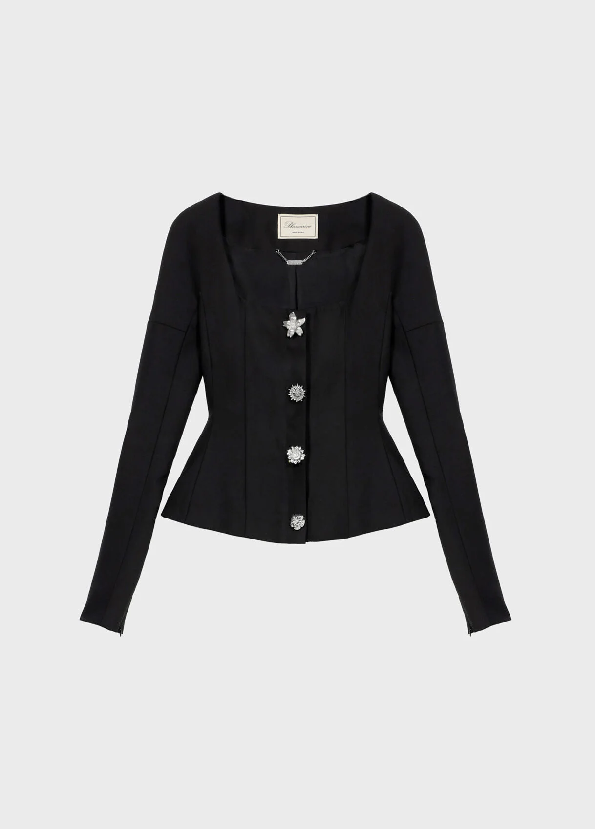 TWILL JACKET WITH JEWEL BUTTONS - 1