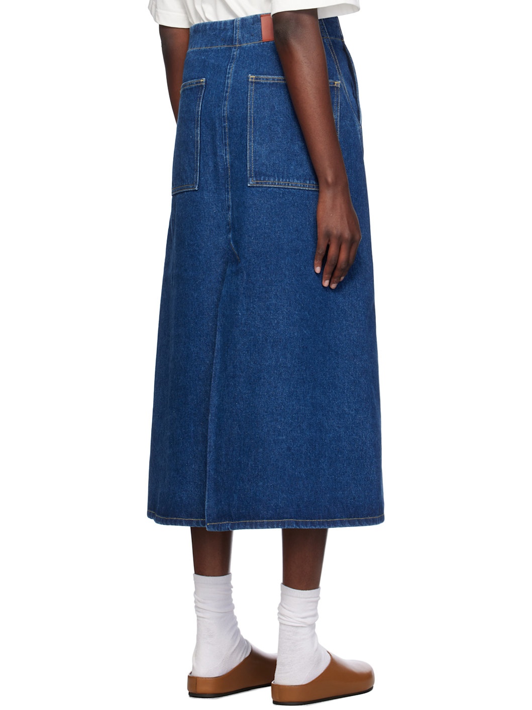 Blue Garner Denim Midi Skirt - 3