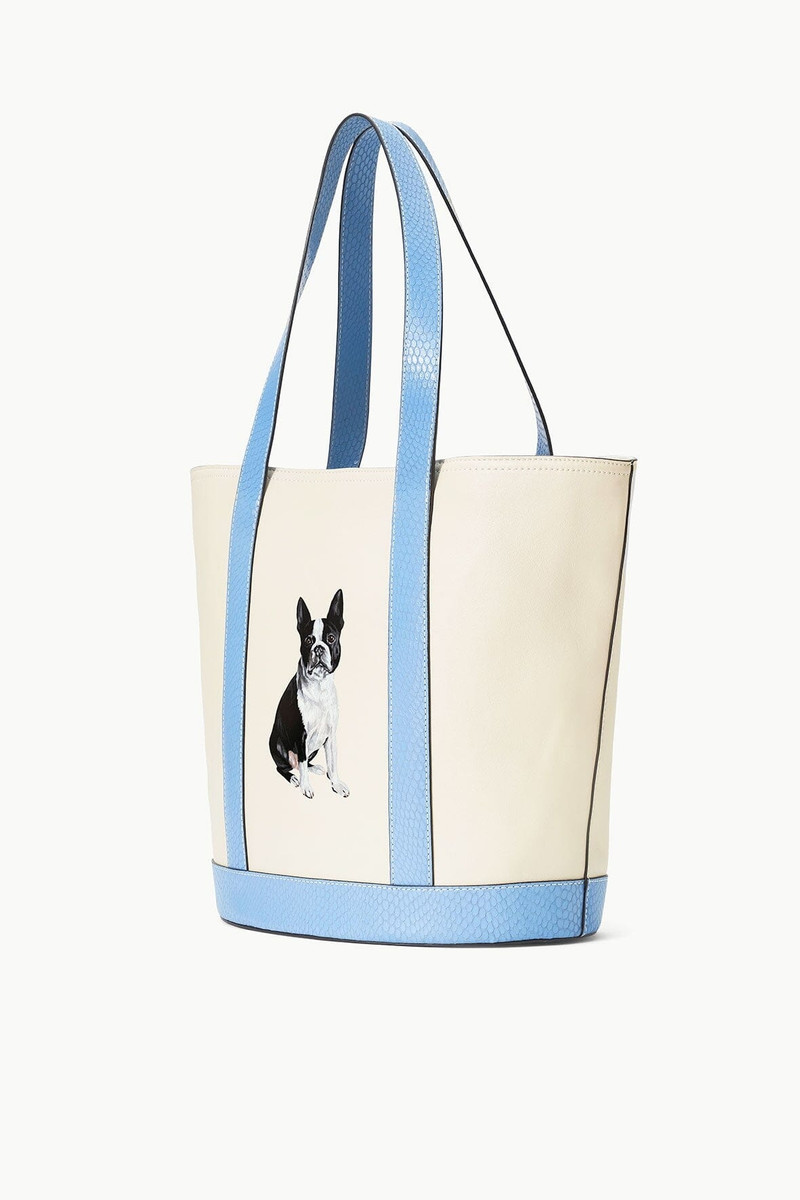 STAUD STAUD CUSTOM ALLORA TOTE CREAM STAUD BLUE outlook