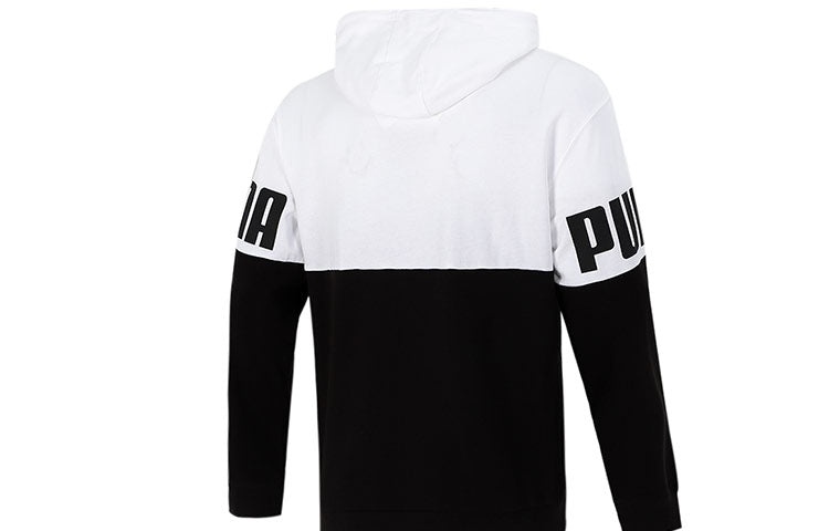 PUMA Logo Printing Sports Breathable Black White Colorblock 'Black White' 847723-02 - 2