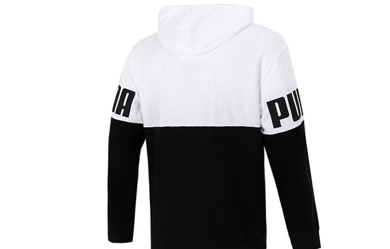 PUMA PUMA Logo Printing Sports Breathable Black White Colorblock 'Black White' 847723-02 outlook