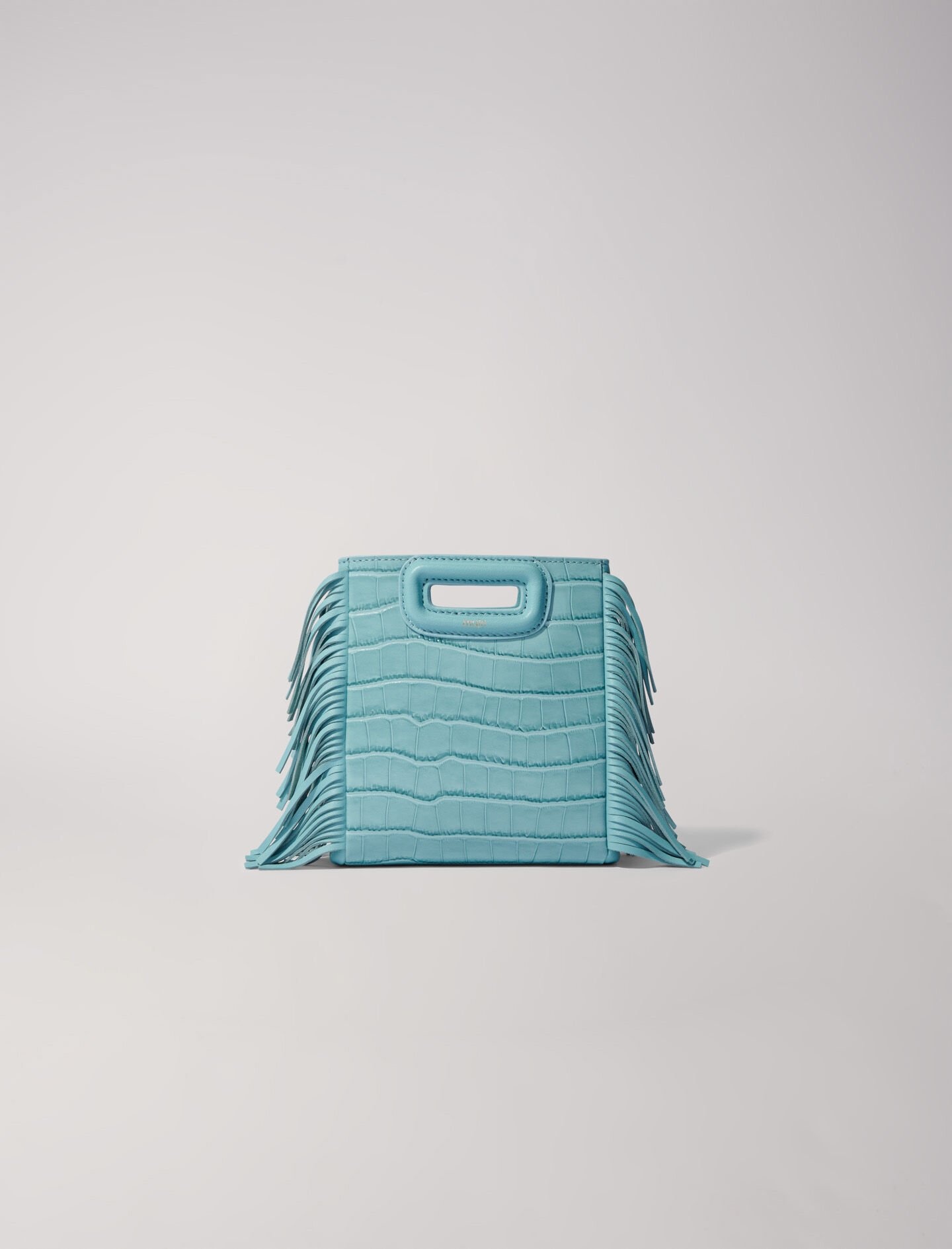 Mini embossed-leather M bag with chain - 1