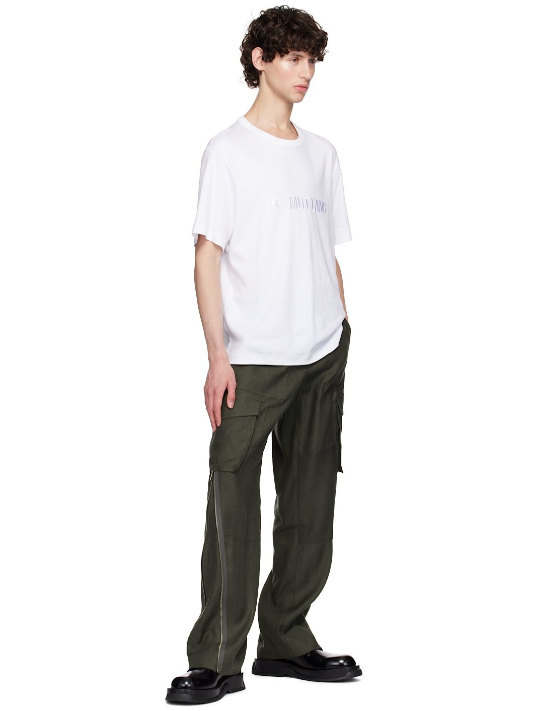 Khaki Expansion Panel Cargo Pants - 4