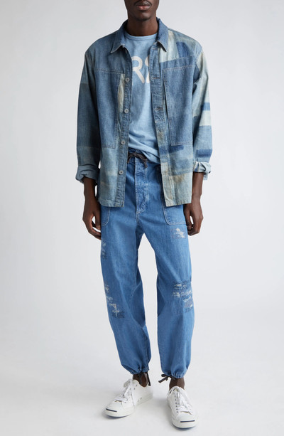 RRL by Ralph Lauren Caldwell Ripped Cotton & Linen Chambray Drawstring Pants outlook