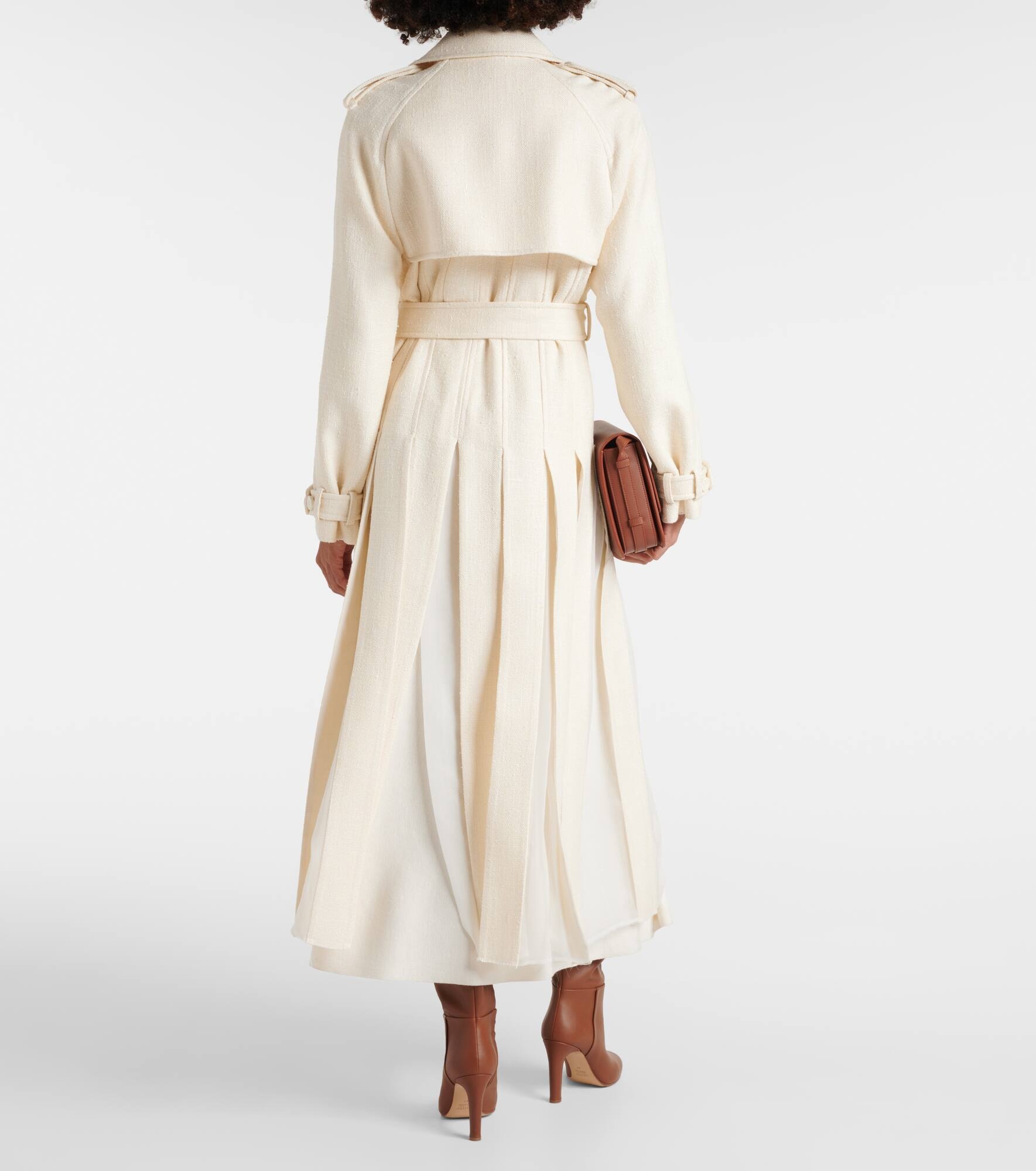 Eithne silk and wool trench coat - 3