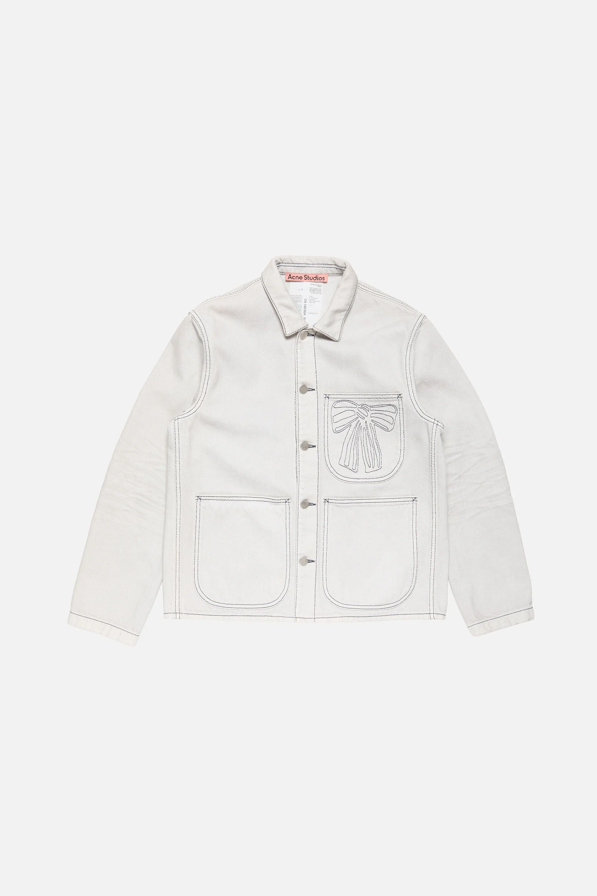 Denim blouson jacket - White/ecru - 1