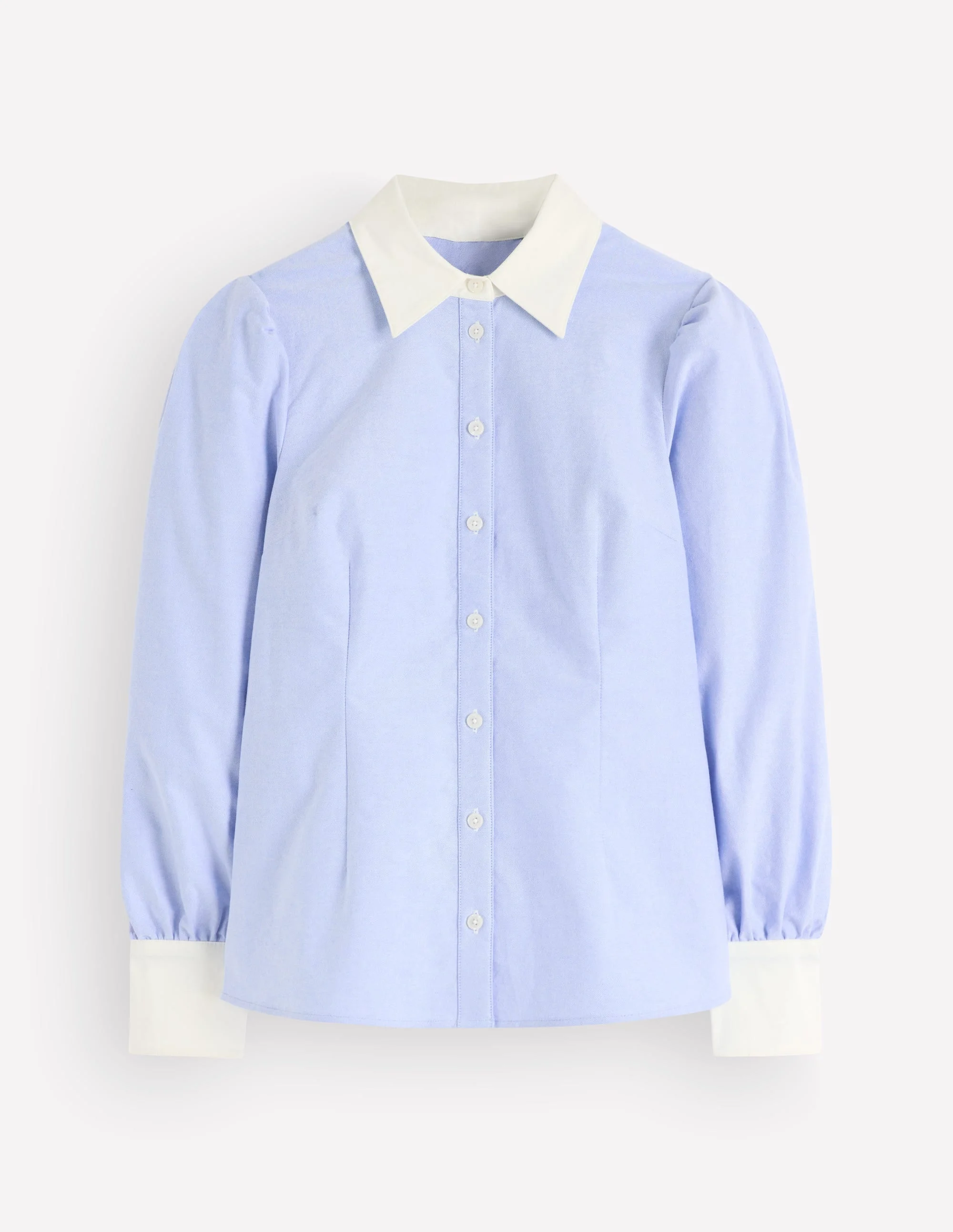 Volume Sleeve Shirt-Blue Oxford - 1