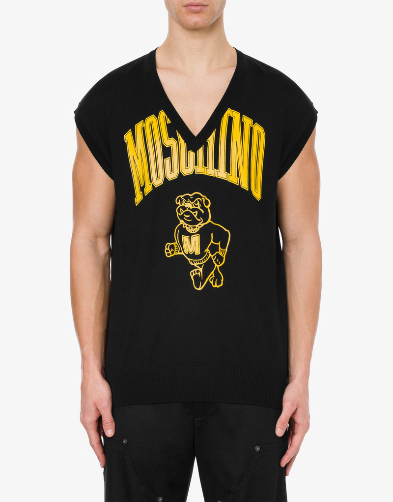 Moschino MOSCHINO VARSITY WOOL VEST outlook