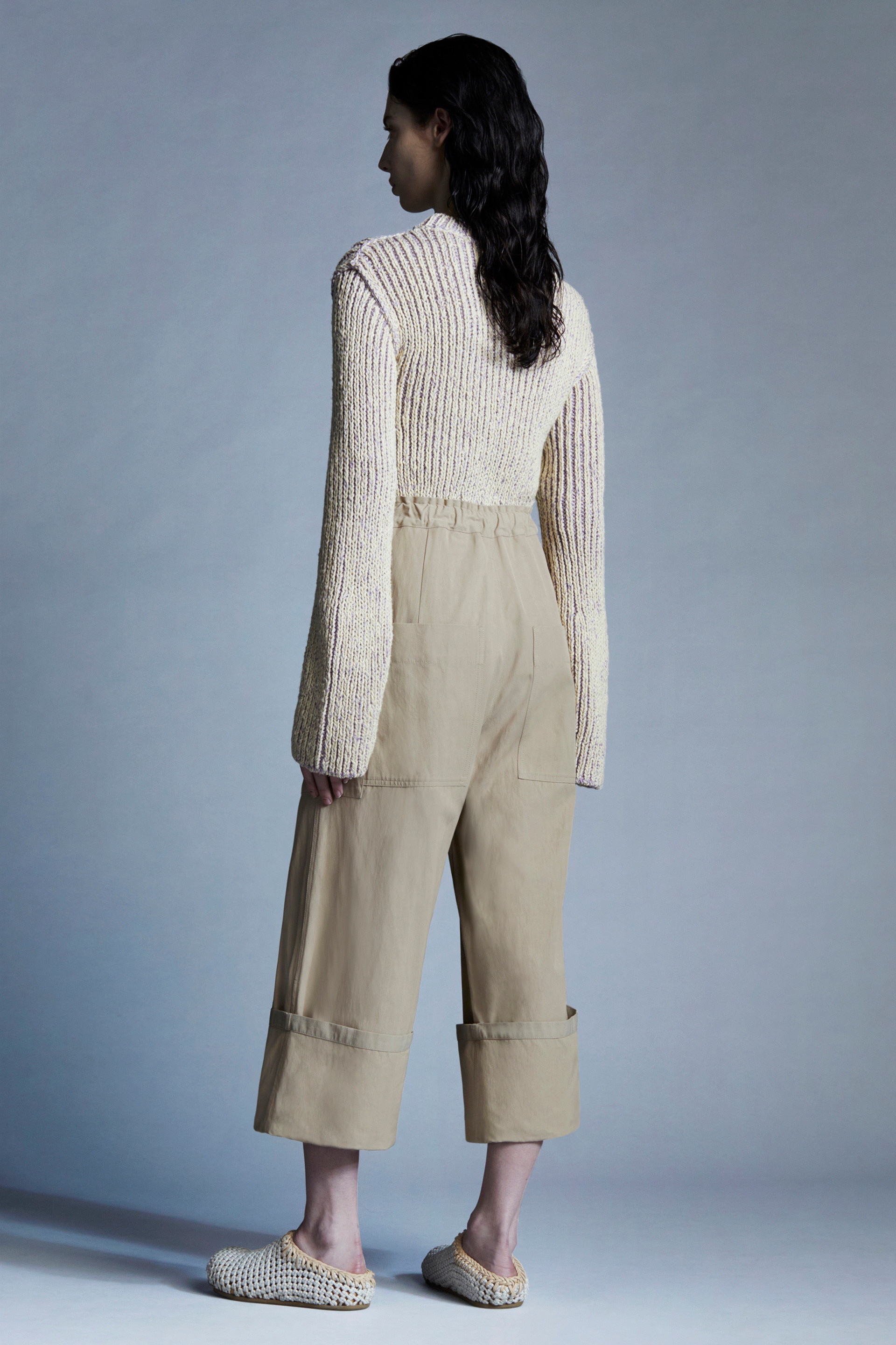 Cotton Gabardine Palazzo Pants - 5