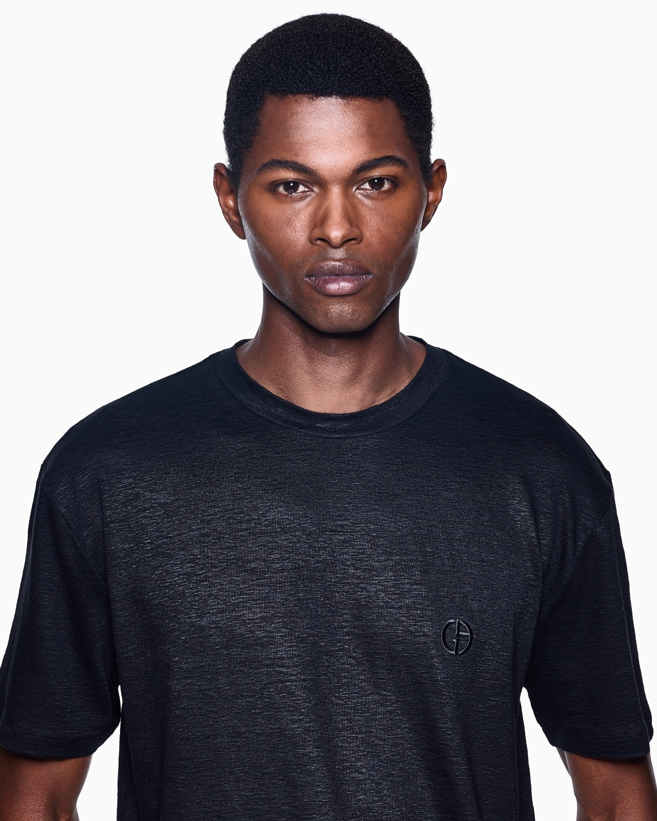 STRETCH-LINEN CREW-NECK T-SHIRT - 5