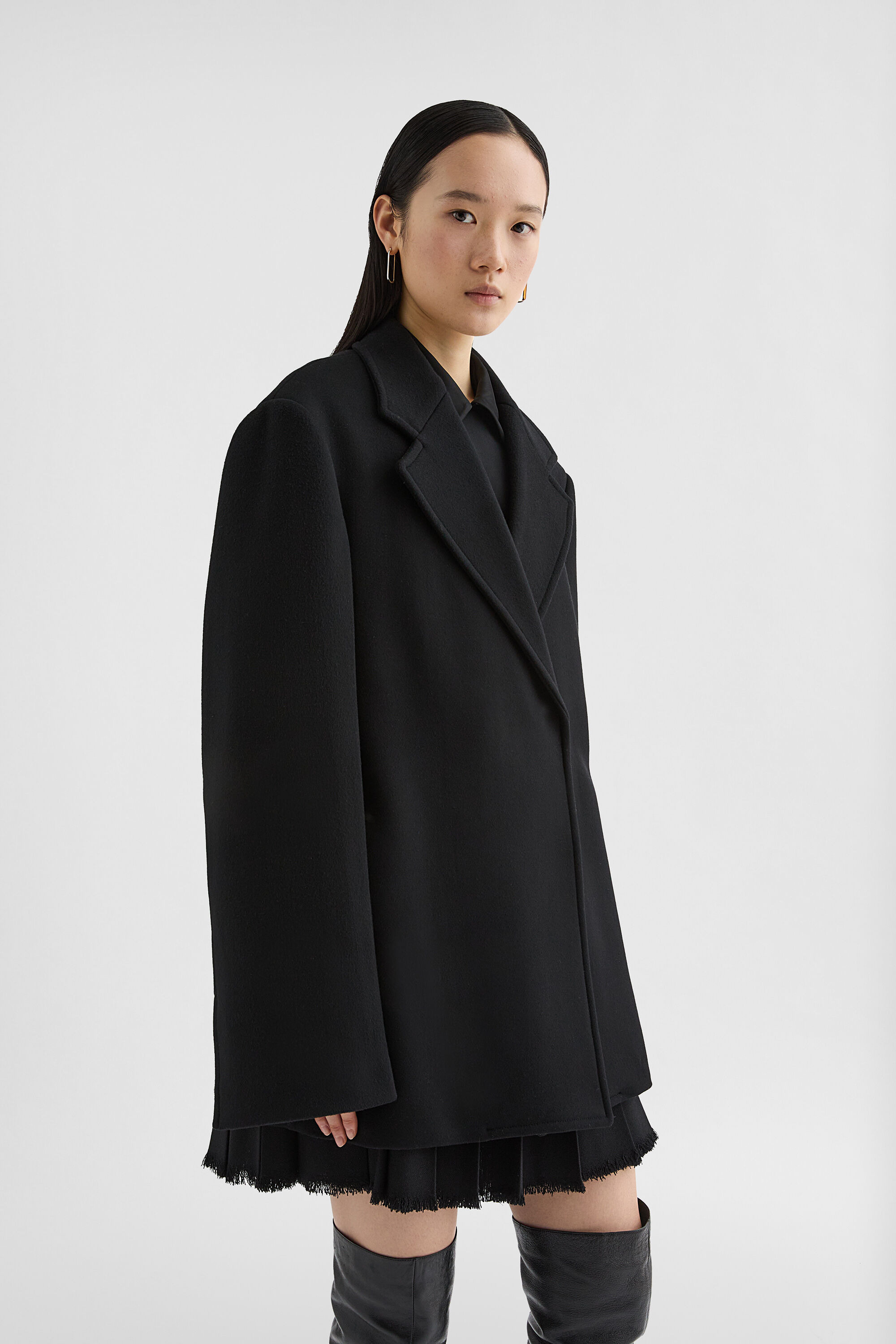 Double Wool Tailored Coat - 7