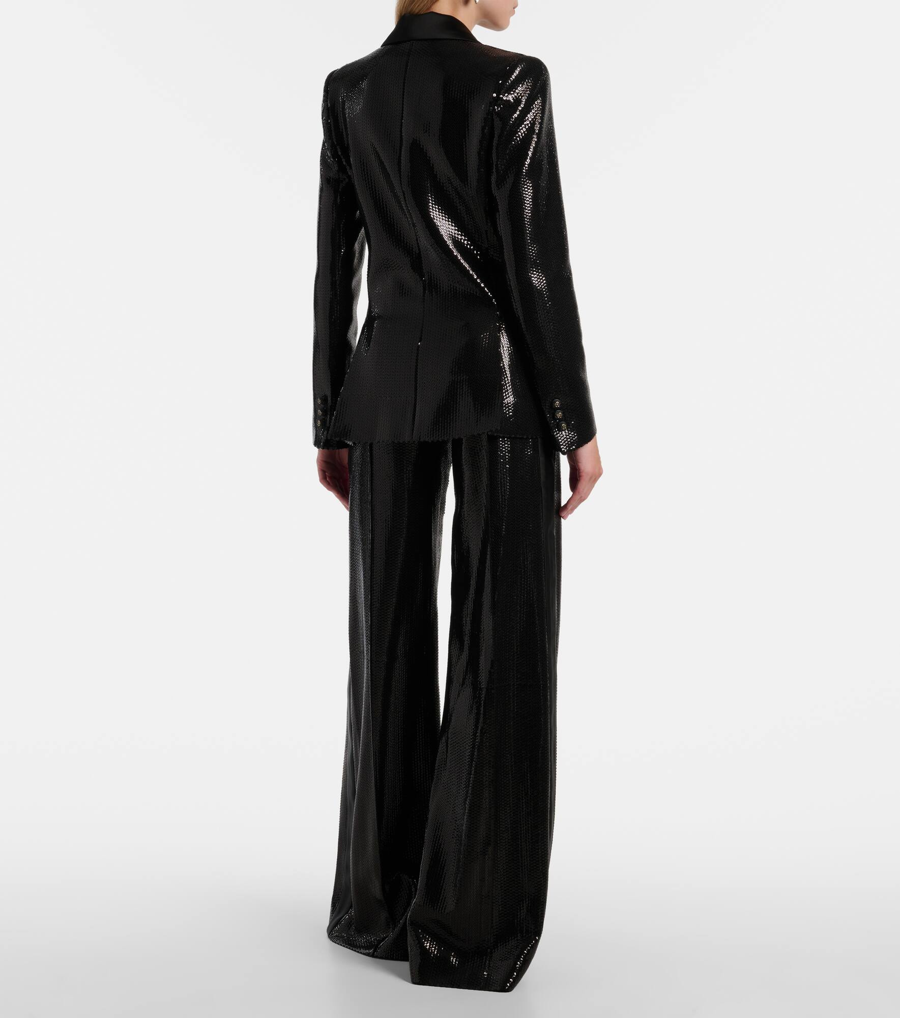 Sequined satin blazer - 3