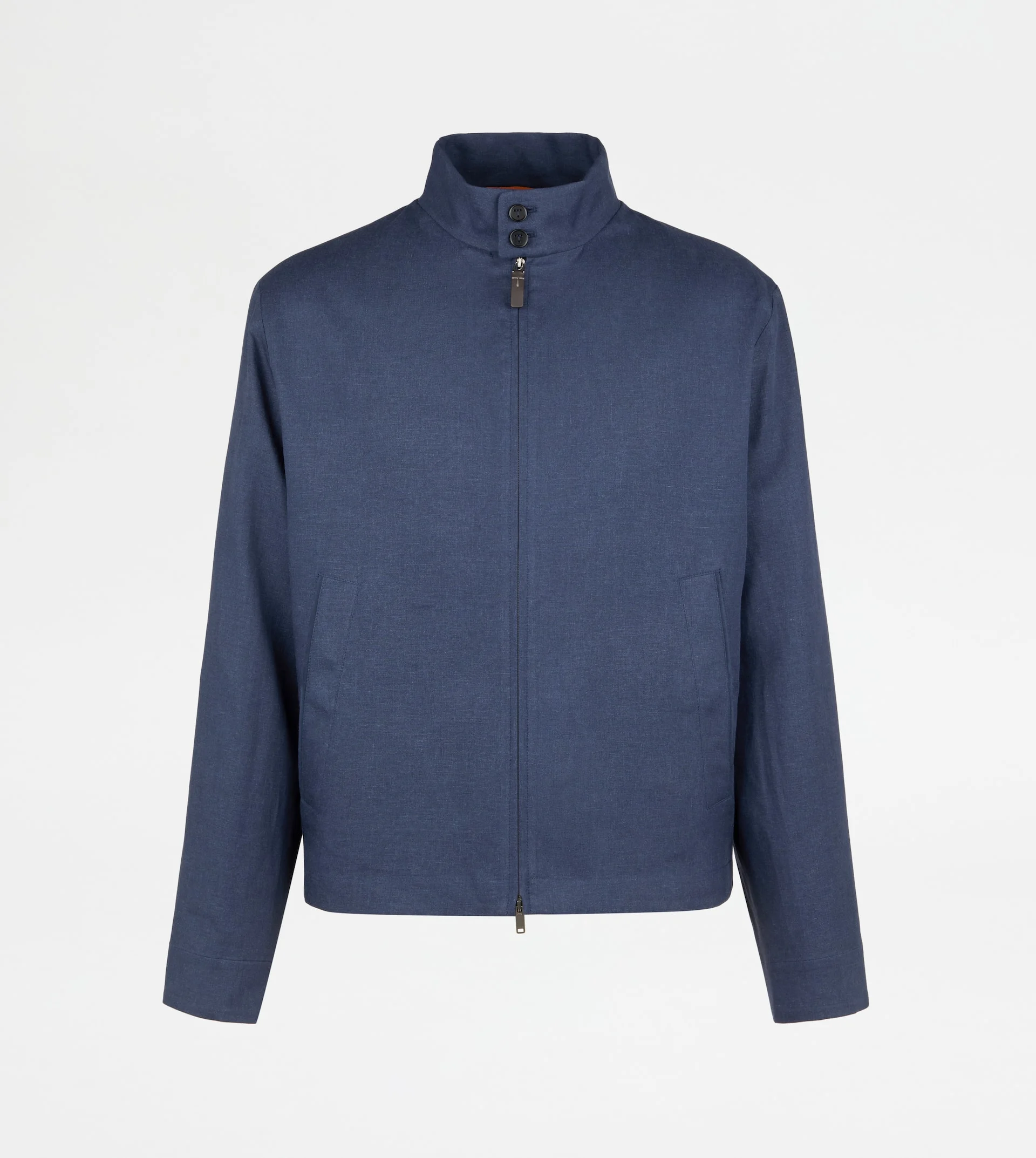 JACKET IN LINEN - BLUE - 1