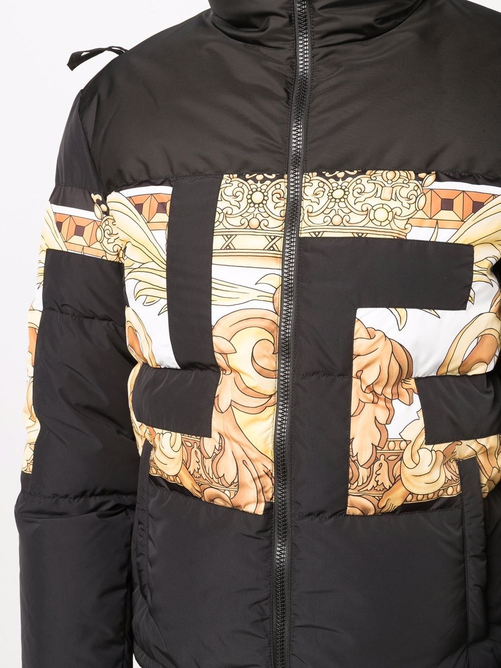 Greca-print padded jacket - 5