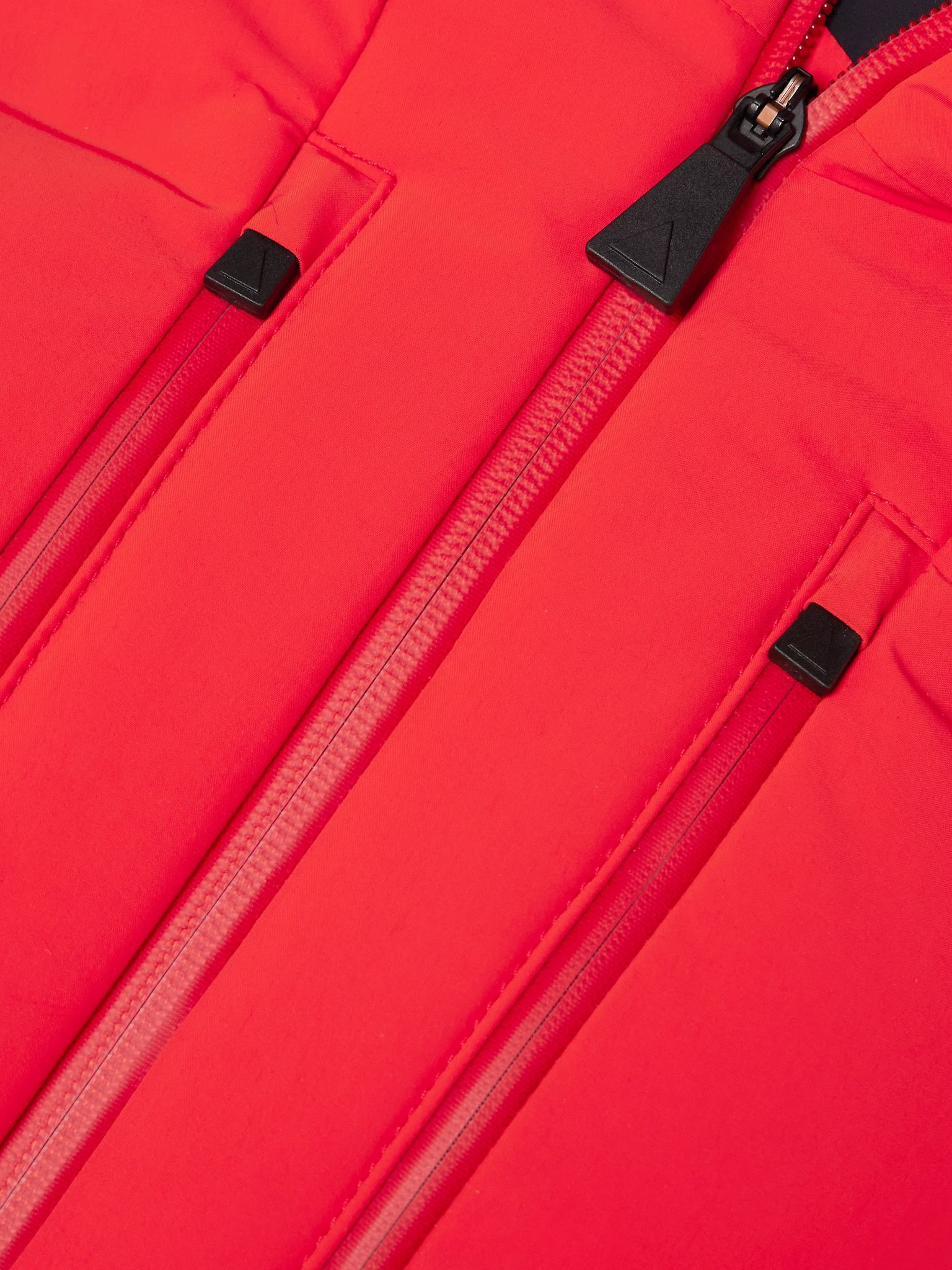 Super Nuke hooded quilted paneled down ski jacket Red - 5