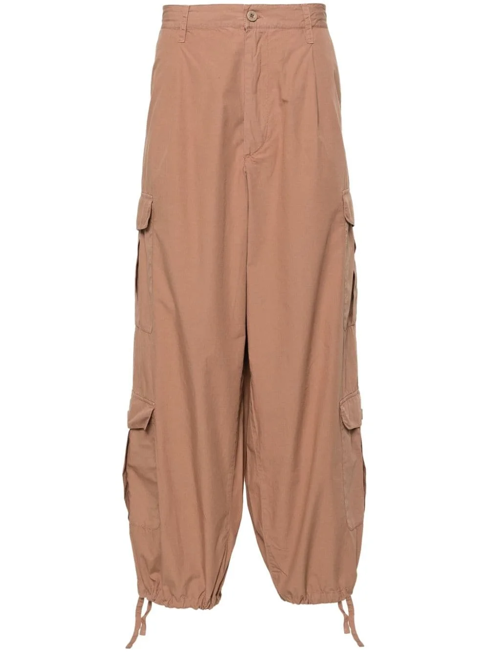 straight-leg cotton cargo trousers - 1
