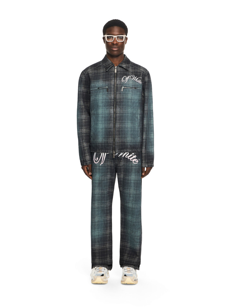 Off-White Check Jacquard Skate Coach Denim Jacket outlook