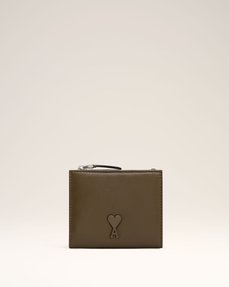 KHAKI LEATHER VOULEZ-VOUS FOLDED WALLET 1