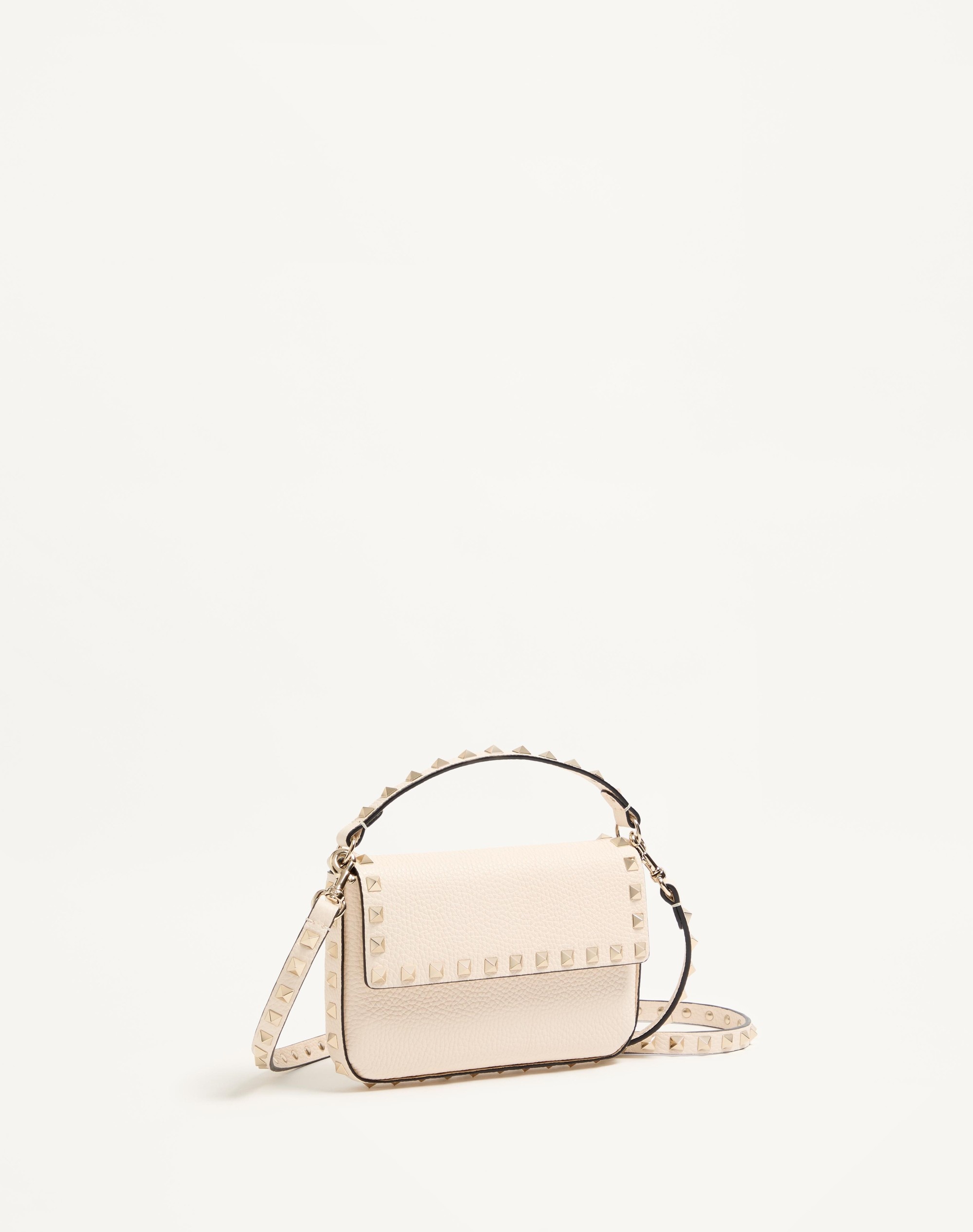 ROCKSTUD GRAINY CALFSKIN POUCH - 3
