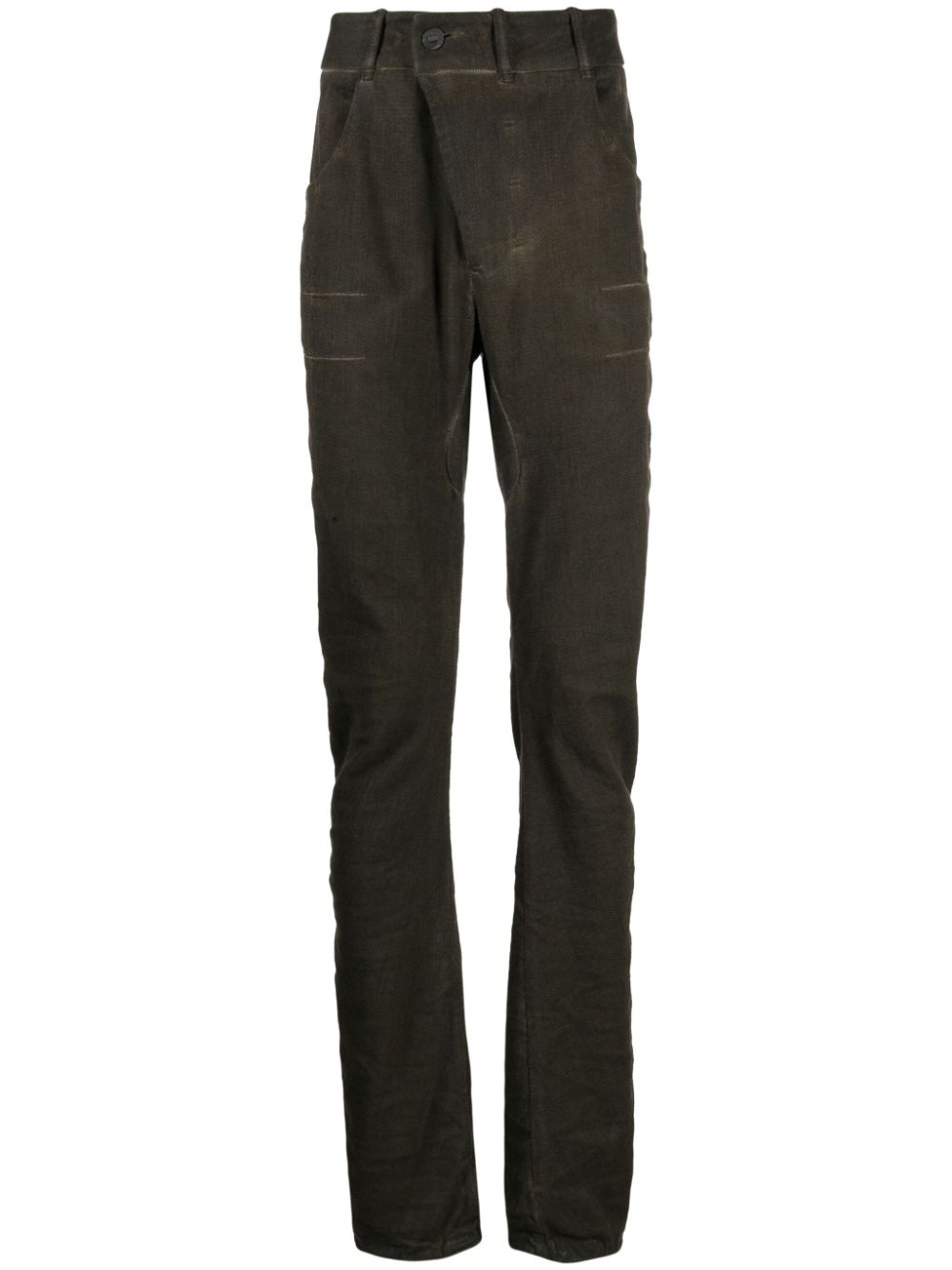 asymmetric-front skinny trousers - 1