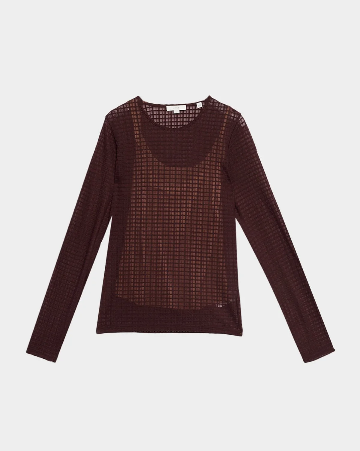 Shadow Grid Long-Sleeve Top - 1