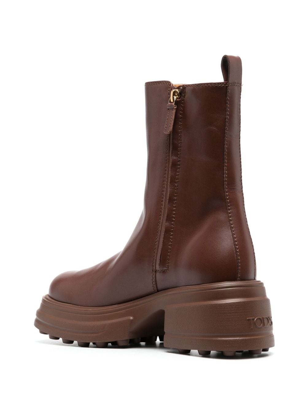 zip-up leather boots - 3