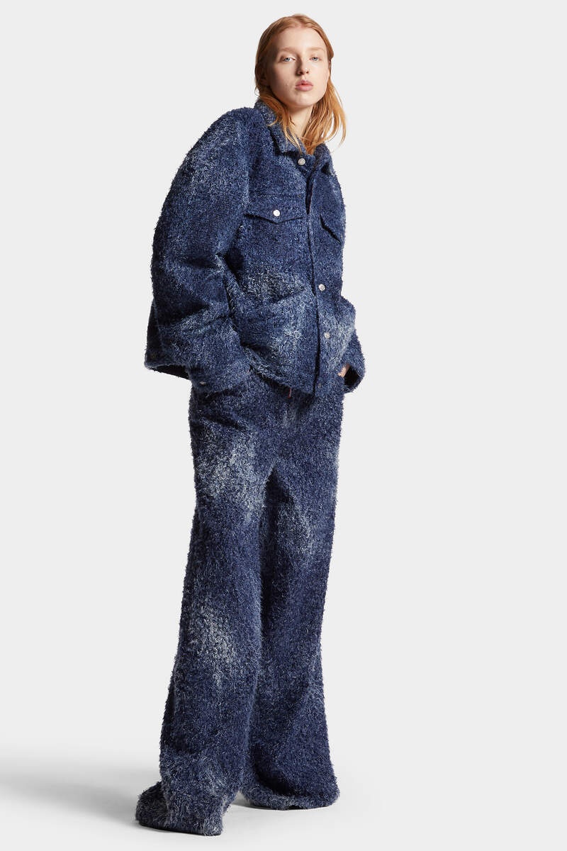 FURRY DENIM OVER JACKET - 6