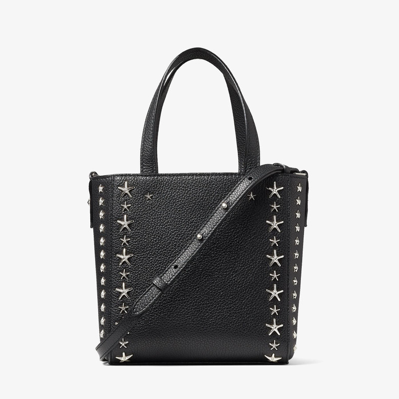 Mini Pegasi
Black Soft Grainy Calf Leather Mini Tote Bag with Stars 5