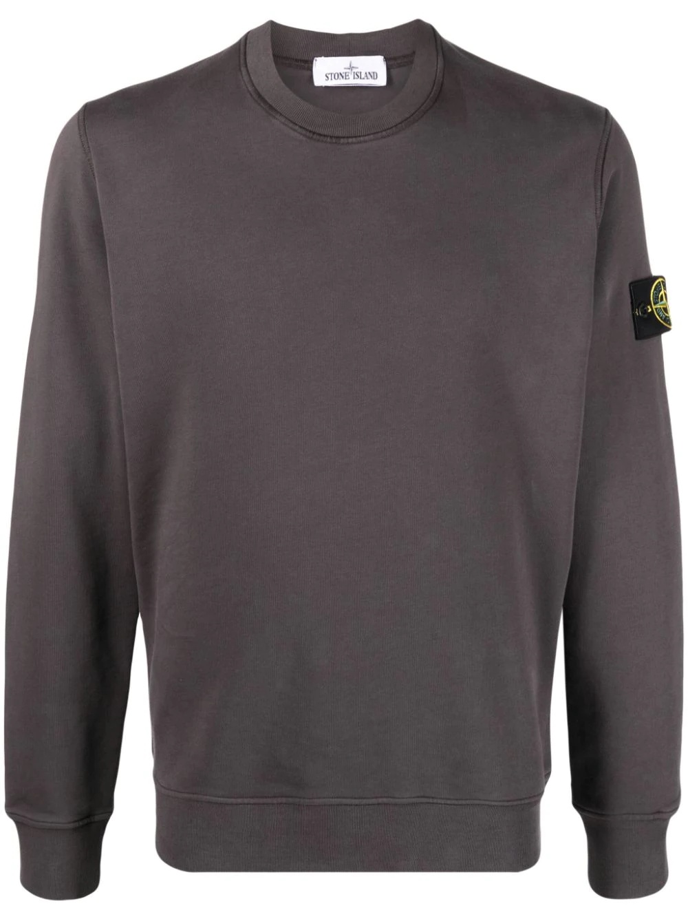 Compass badge crew-neck sweatshirt - 1