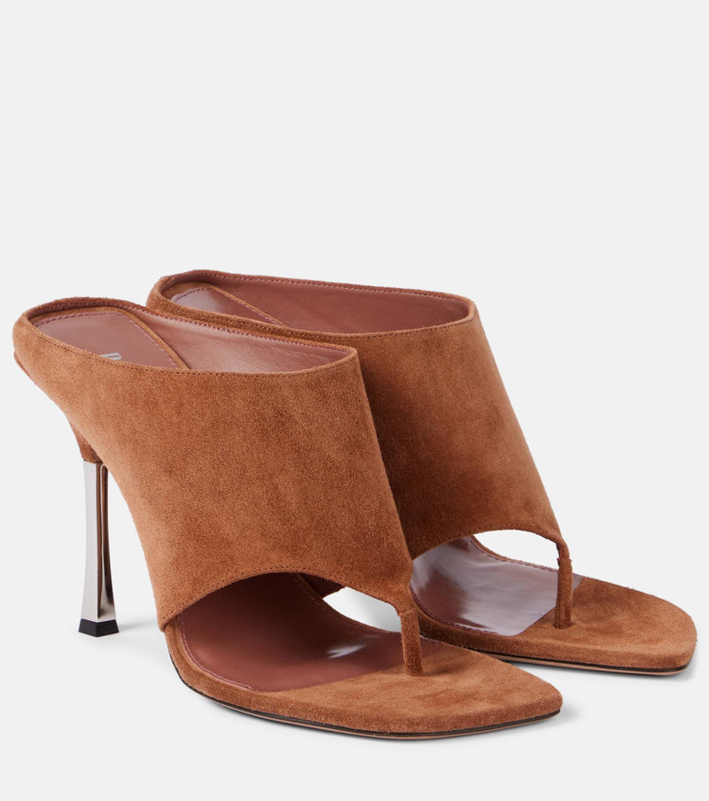 Lorena 100 suede thong sandals 1