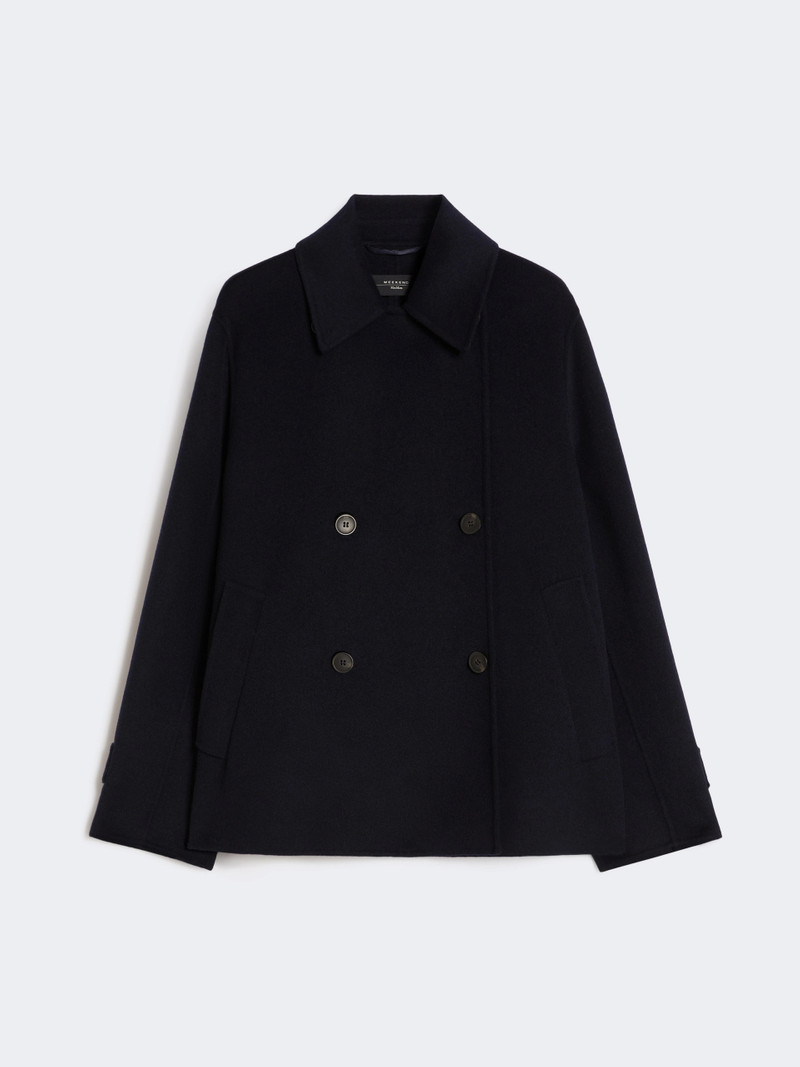 FANTINO Double-breasted wool-blend pea coat - NAVY 1