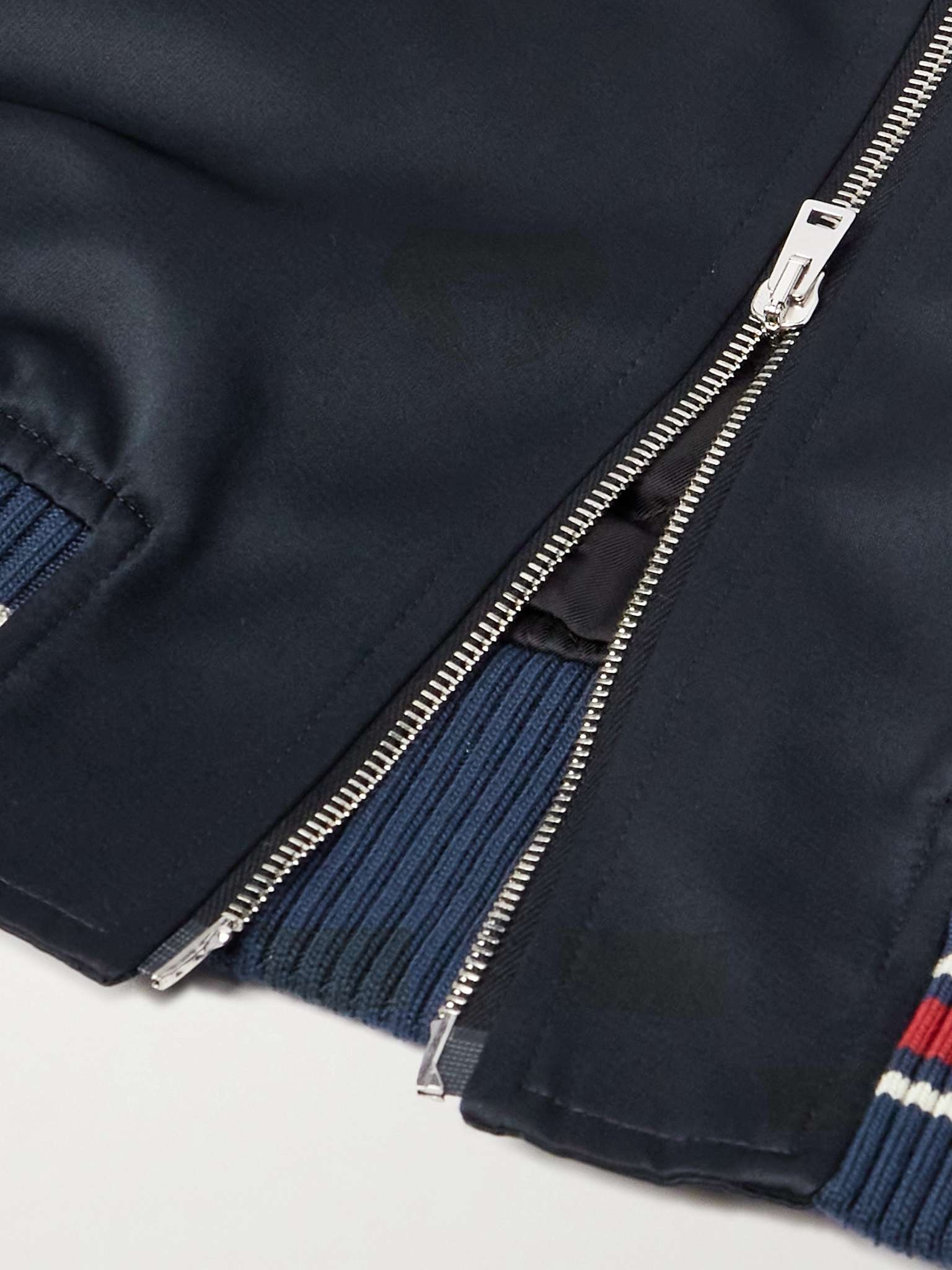 Logo-Appliquéd Striped Shell Bomber Jacket - 3