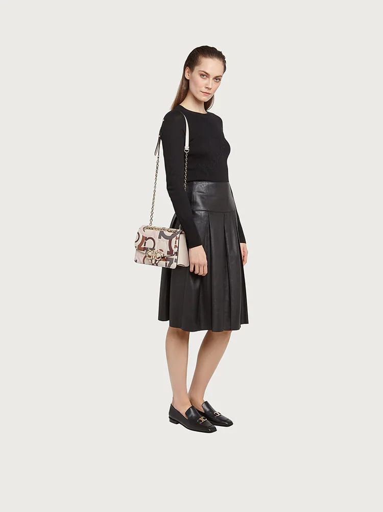 QUILTED GANCINI FLAP BAG (L) - 6