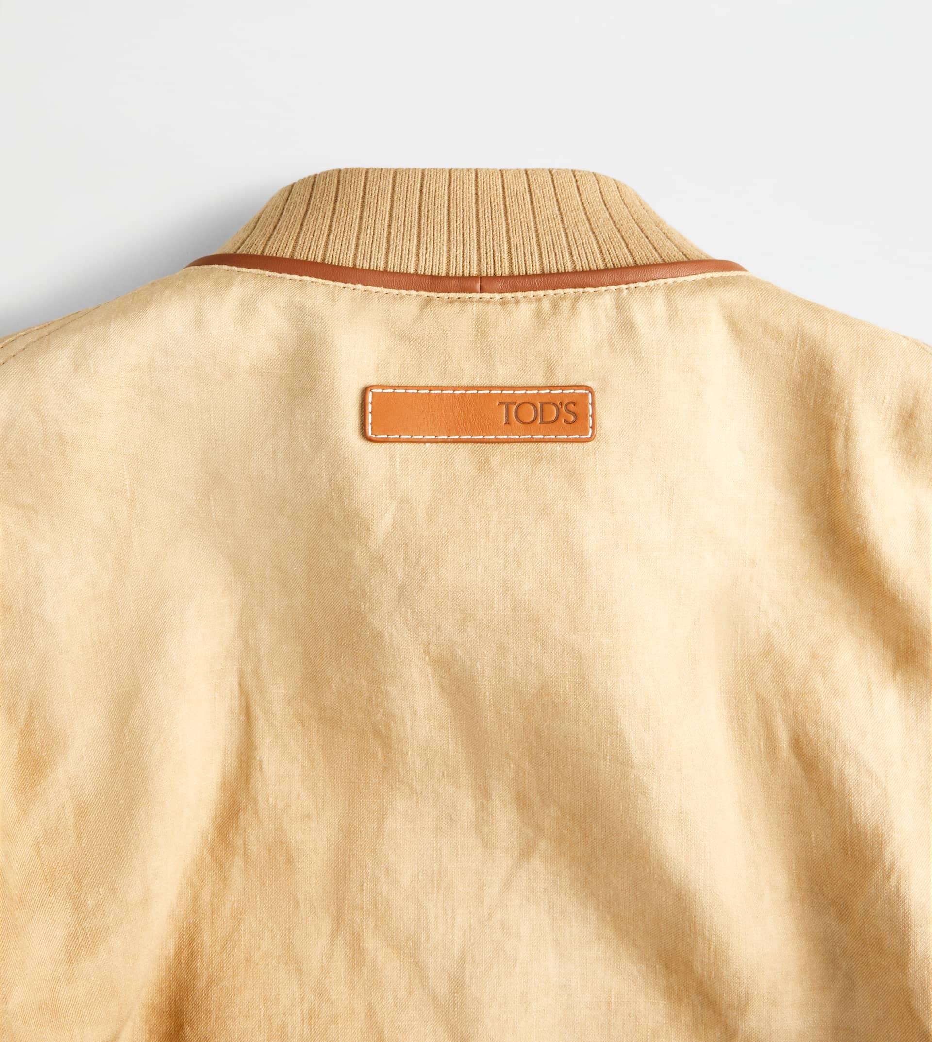 BOMBER JACKET WITH LEATHER INSERTS - BROWN - 9