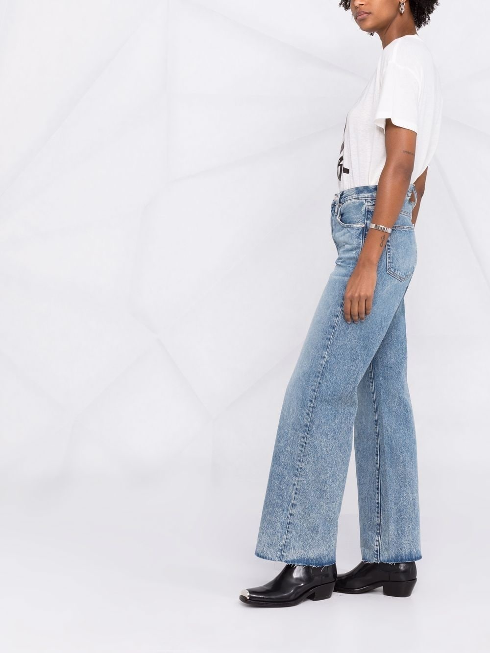 Grace frayed wide-leg jeans - 6
