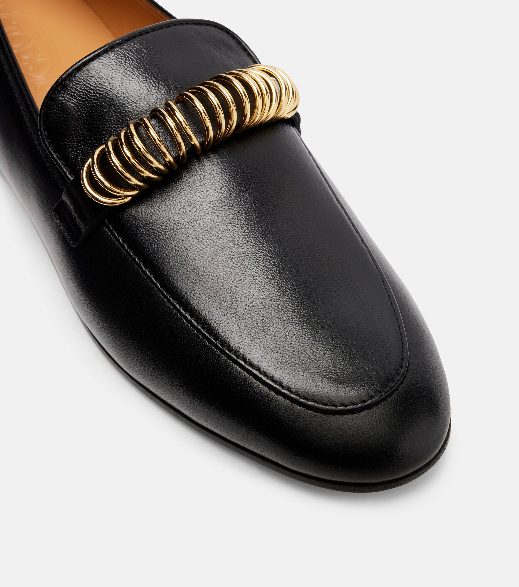 Embellished leather loafers - 5