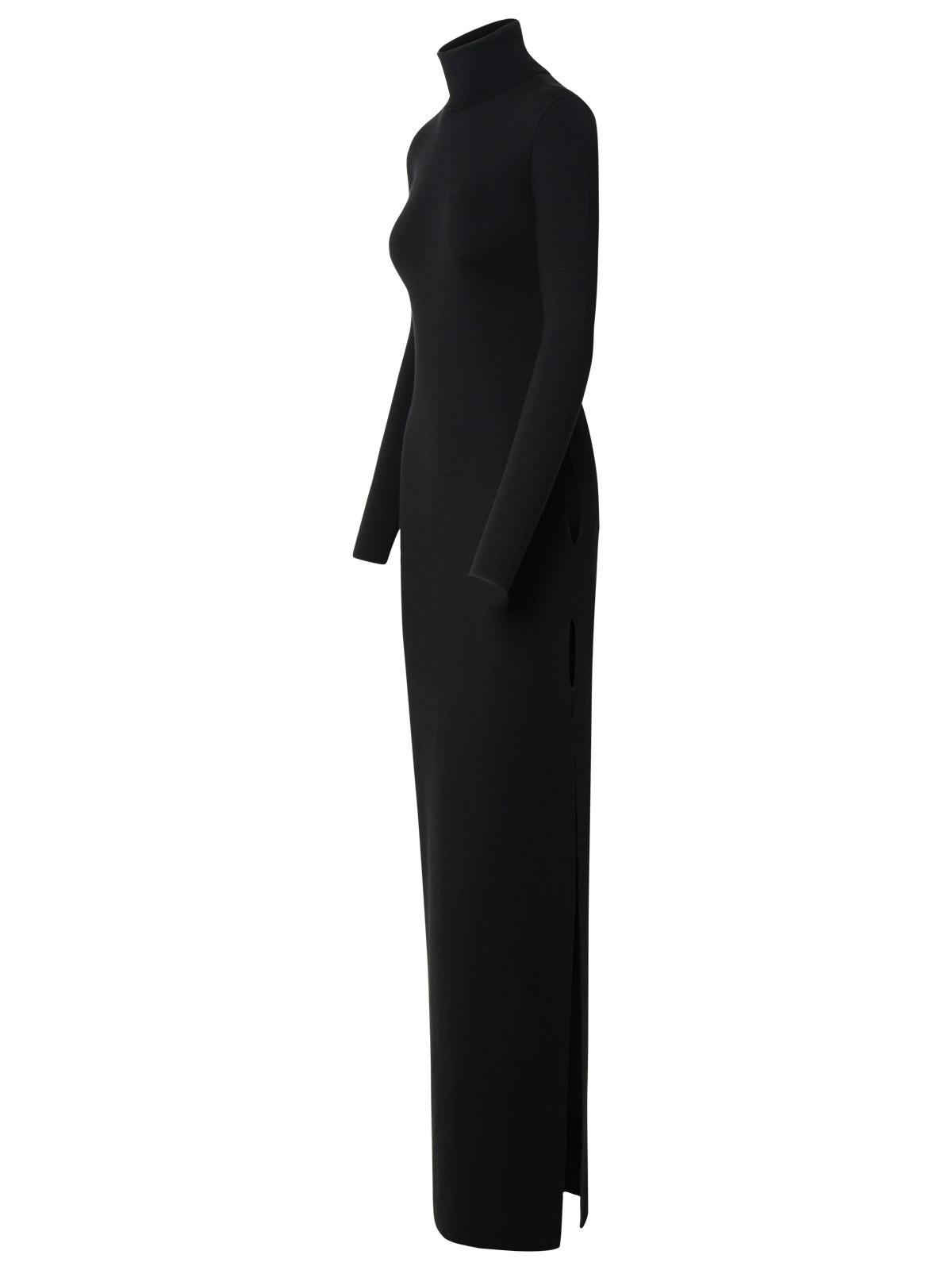 Saint Laurent Black Virgin Wool Dress - 2
