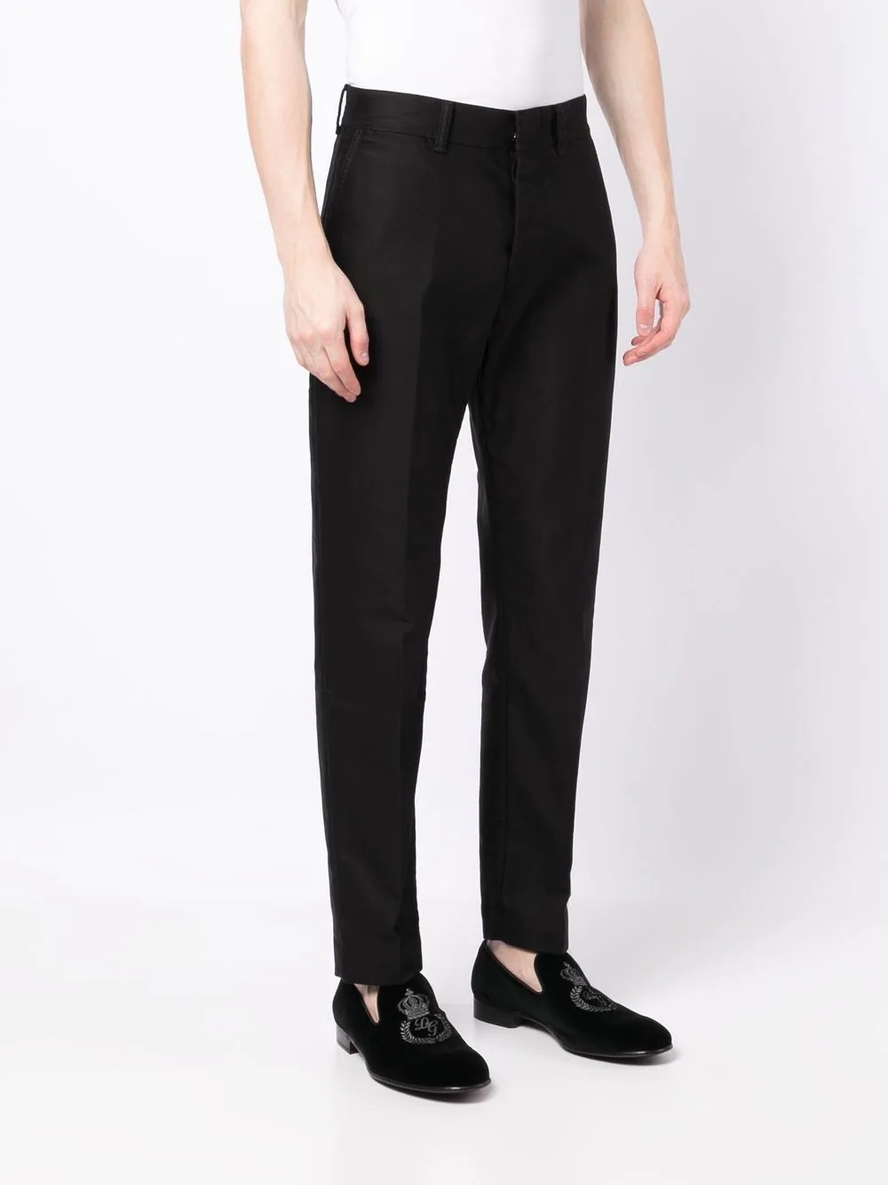 mid-rise straight-leg trousers - 3