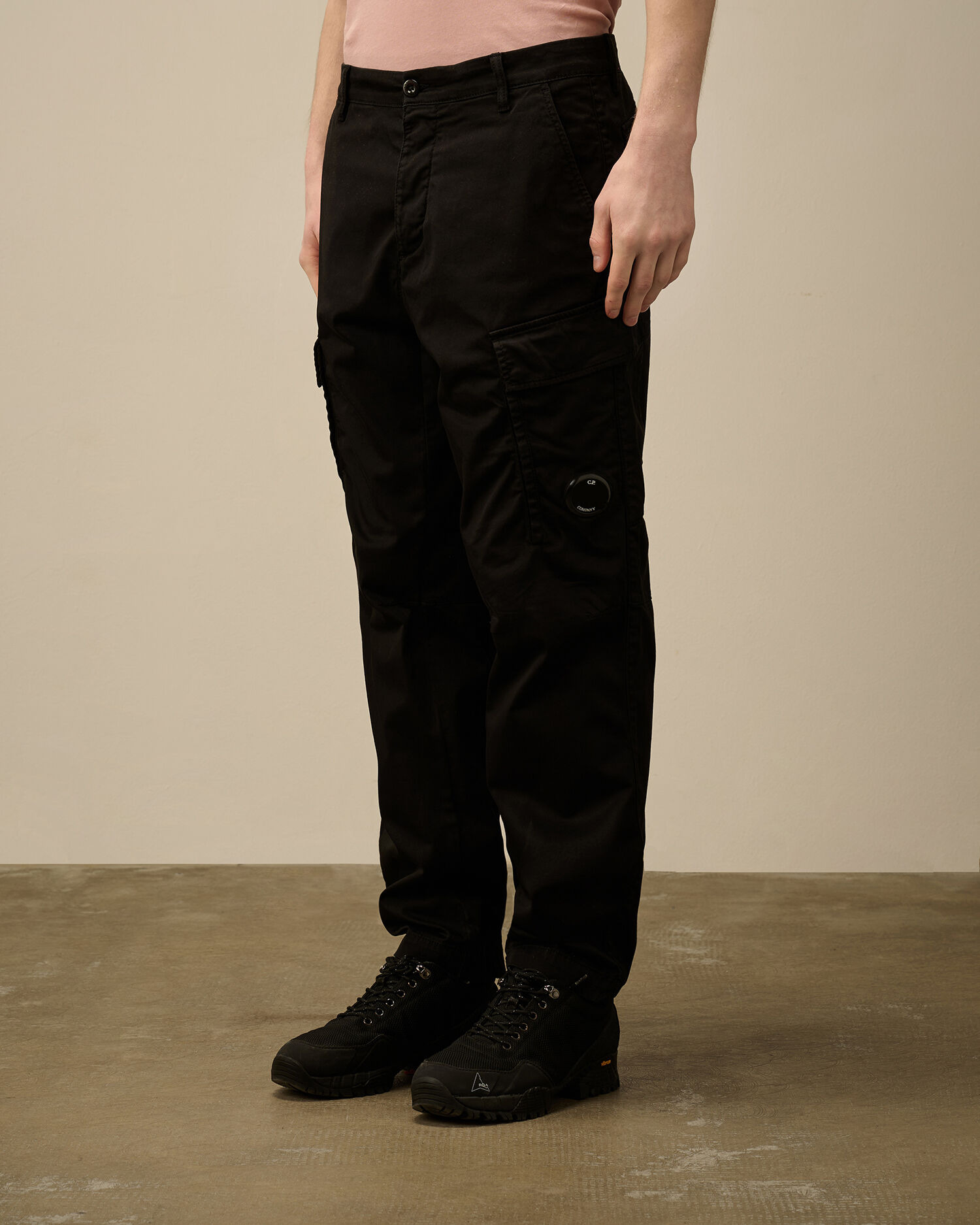 Stretch Sateen Loose Cargo Pants - 3
