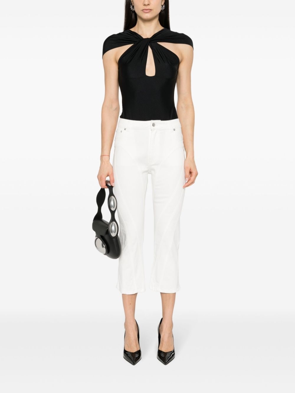 high-rise cropped jeans - 2