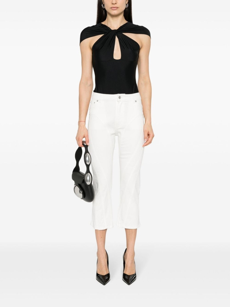 MUGLER high-rise cropped jeans outlook