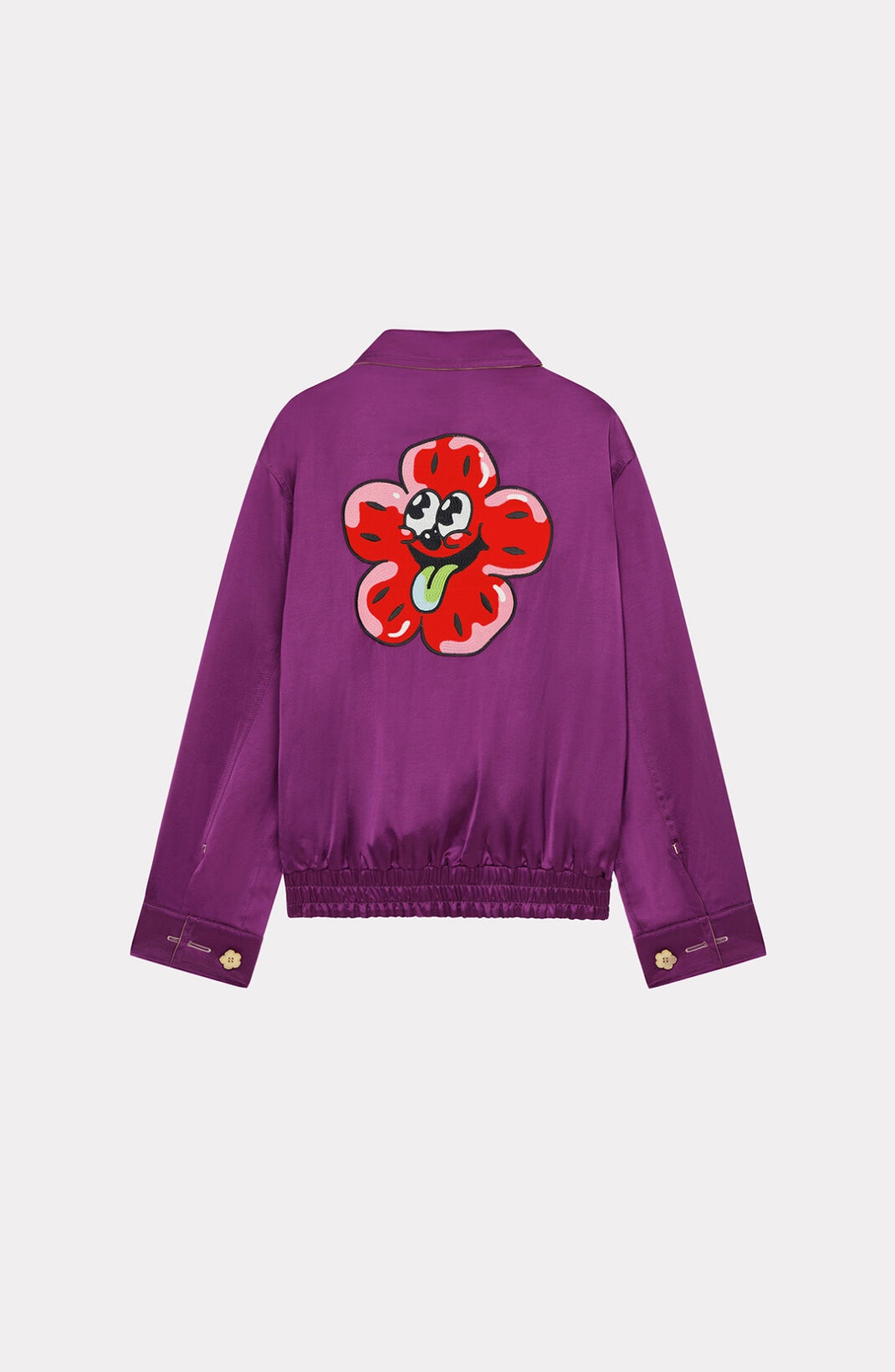 Amazon.com: Ruhho White-flowers-pink-pastel Bomber Jacket