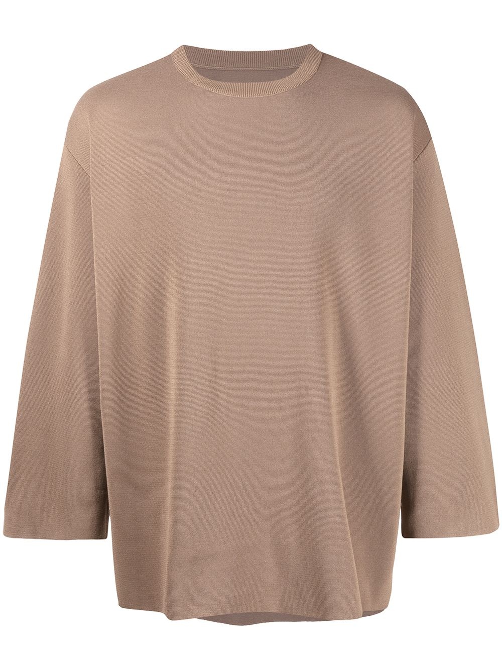 wide-cuff crew neck top - 1