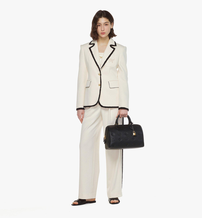 Ella Boston Bag in Maxi Monogram Leather 6
