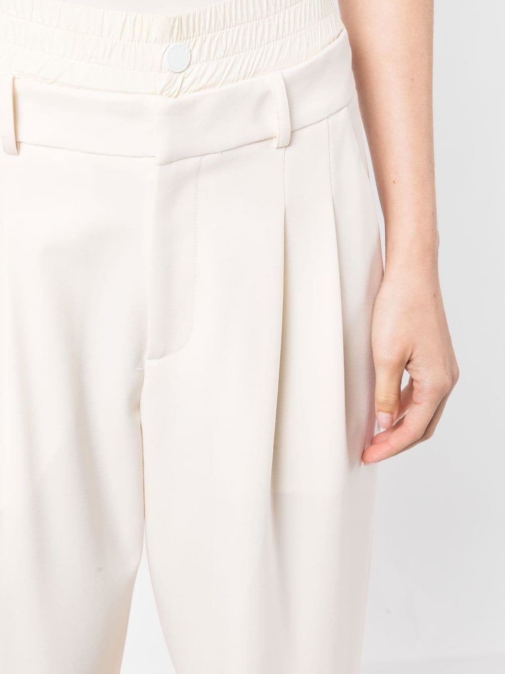 double-waist straight-leg trousers - 5