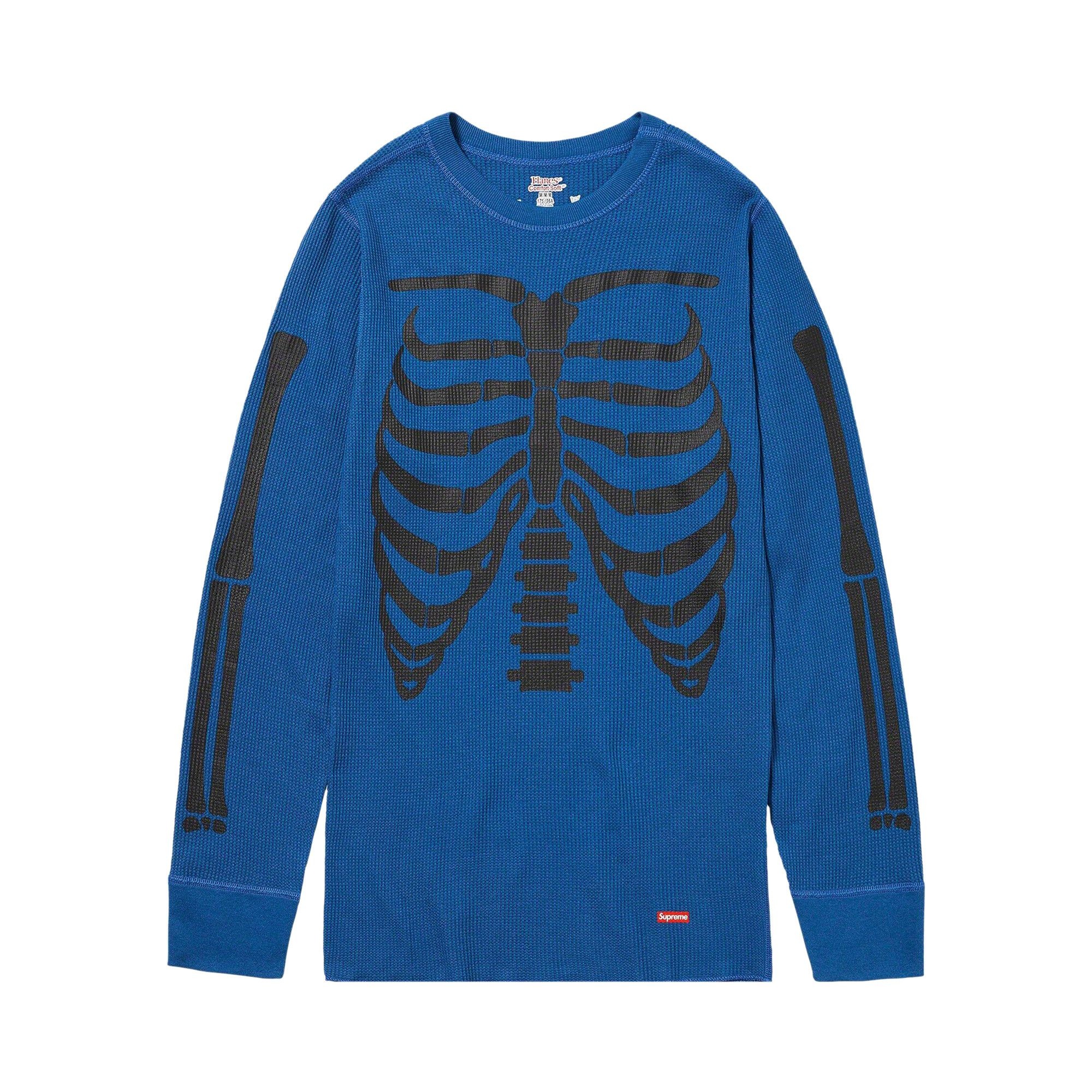 Supreme x Hanes Bones Thermal Crew (1 Pack) 'Blue' - 1