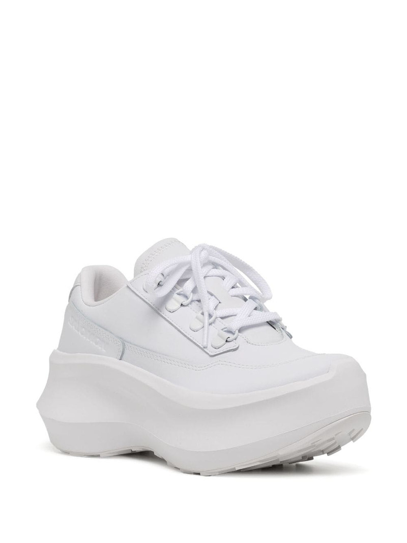 Comme Des Garçons 75mm leather platform sneakers outlook